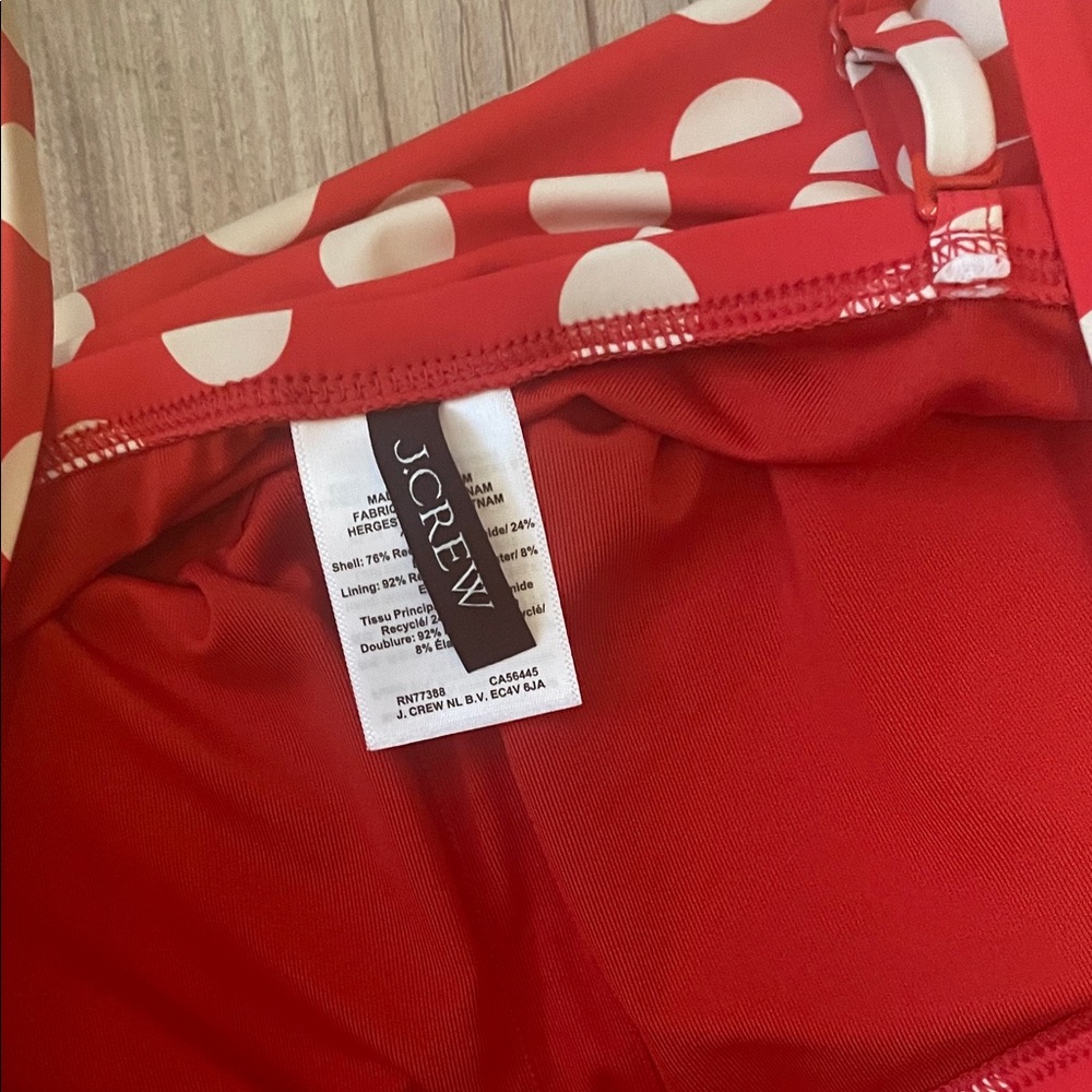 J. Crew Polka Dot Red Swimsuit - Picture 2 of 4